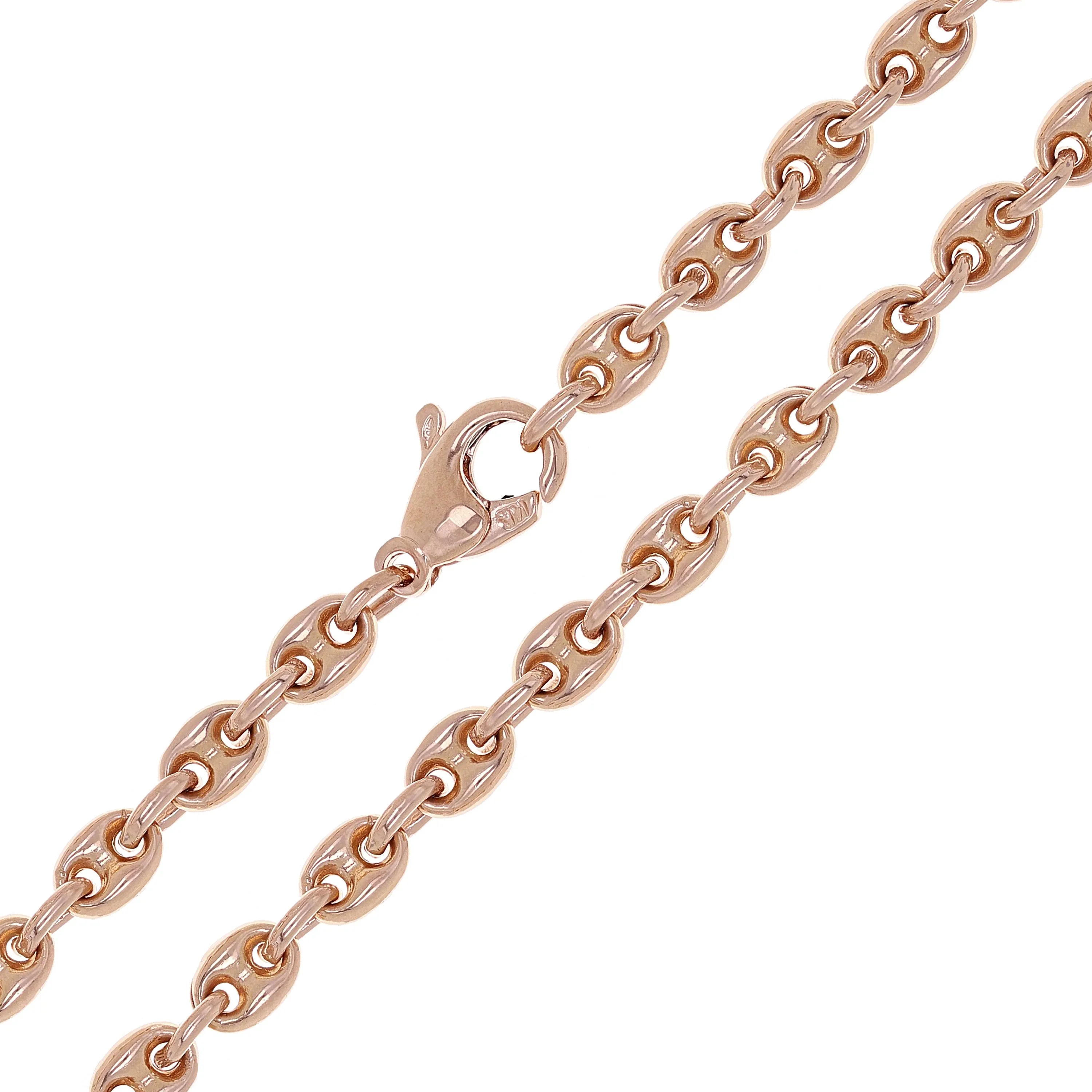 10k Yellow White or Rose Gold Handmade Fashion Gucci Mariner Link Bracelet 4.9mm