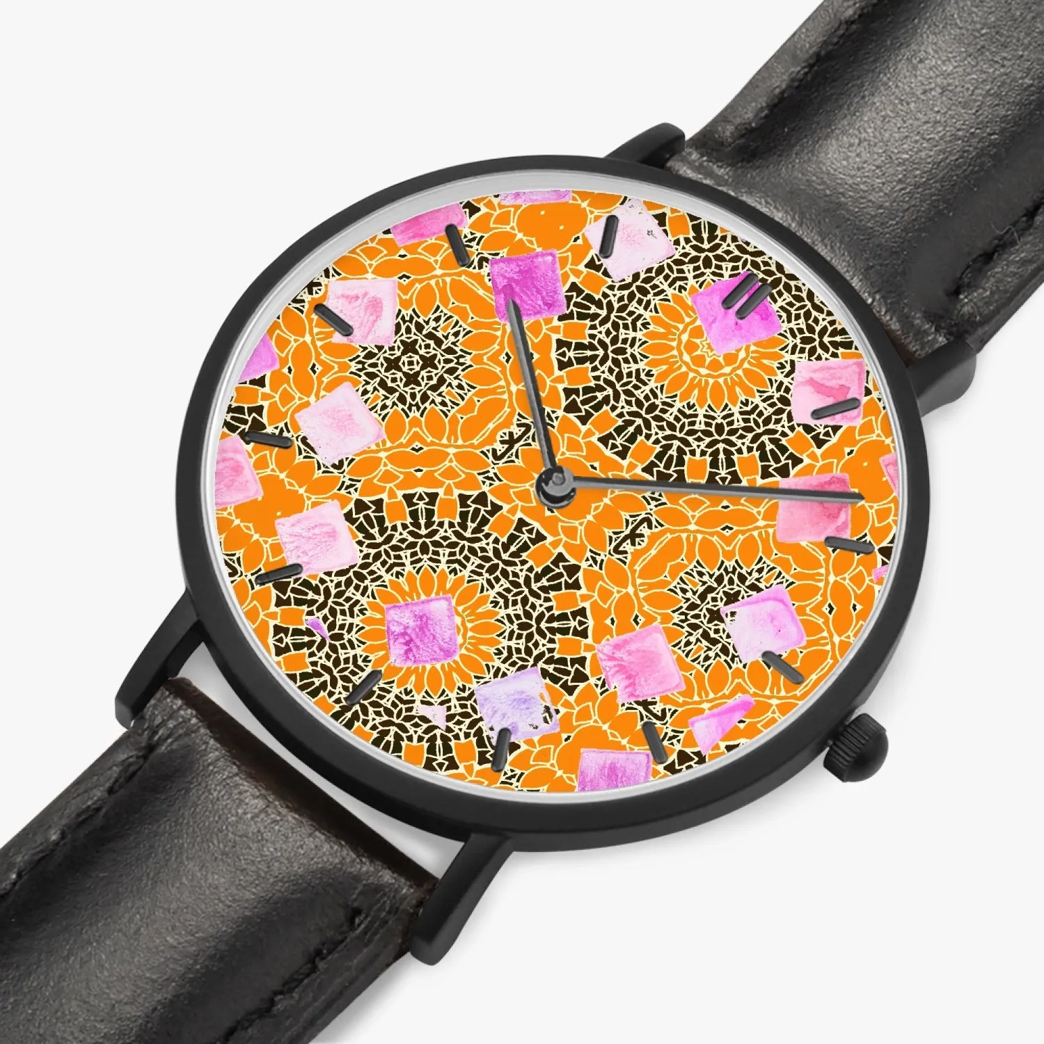 163. BACKGROUND SAMPLE Squares on Graphic (Black With Indicators)