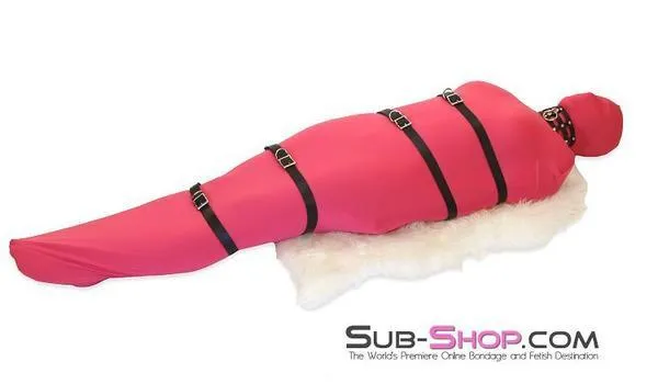 1728A      1" Buckling Bondage Strap, Black Leather - 5 Sizes!