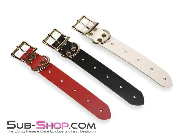 1823A      8" Bondage Gear Extender Strap, Black Leather