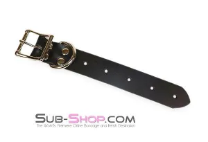 1823A      8" Bondage Gear Extender Strap, Black Leather