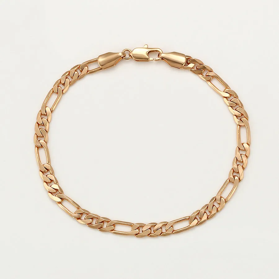 18K Gold Plated Figaro Chain Bracelet
