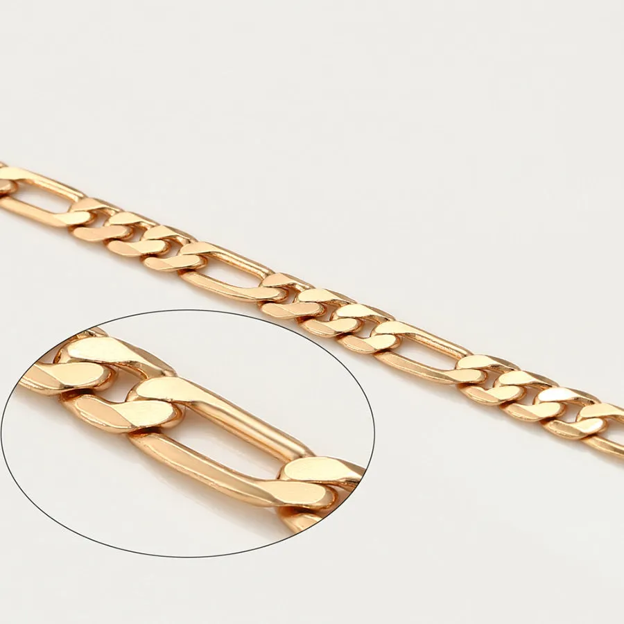 18K Gold Plated Figaro Chain Bracelet
