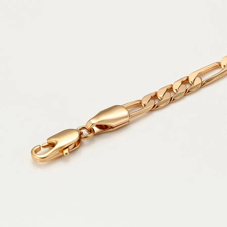 18K Gold Plated Figaro Chain Bracelet