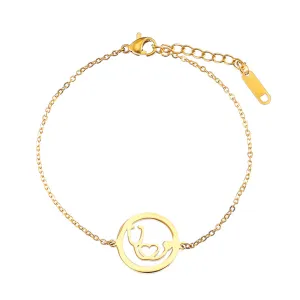 18K Gold-Plated Stethoscope Charm Bracelet
