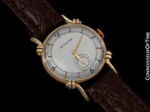 1944 Jaeger-LeCoultre Vintage Mens Midsize Watch, Beautiful Case - 14K Gold