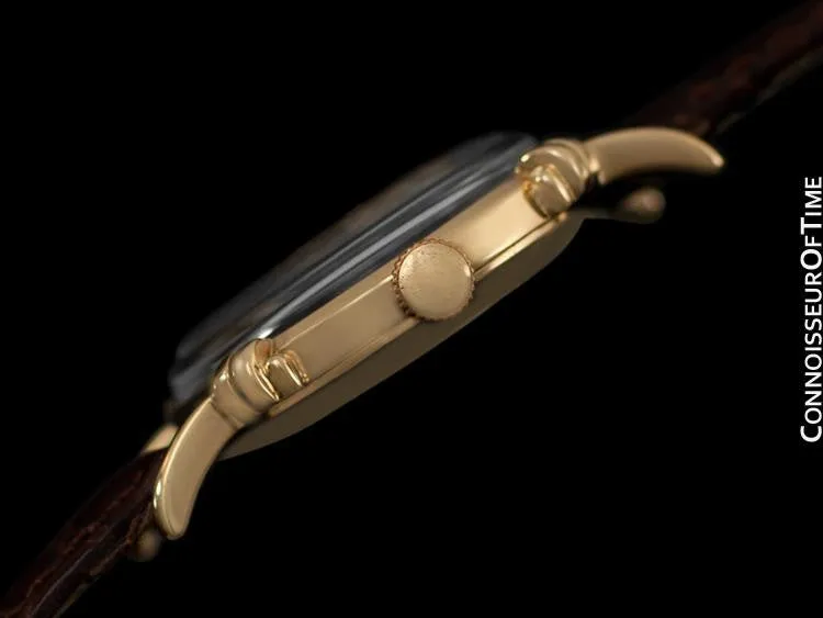 1944 Jaeger-LeCoultre Vintage Mens Midsize Watch, Beautiful Case - 14K Gold