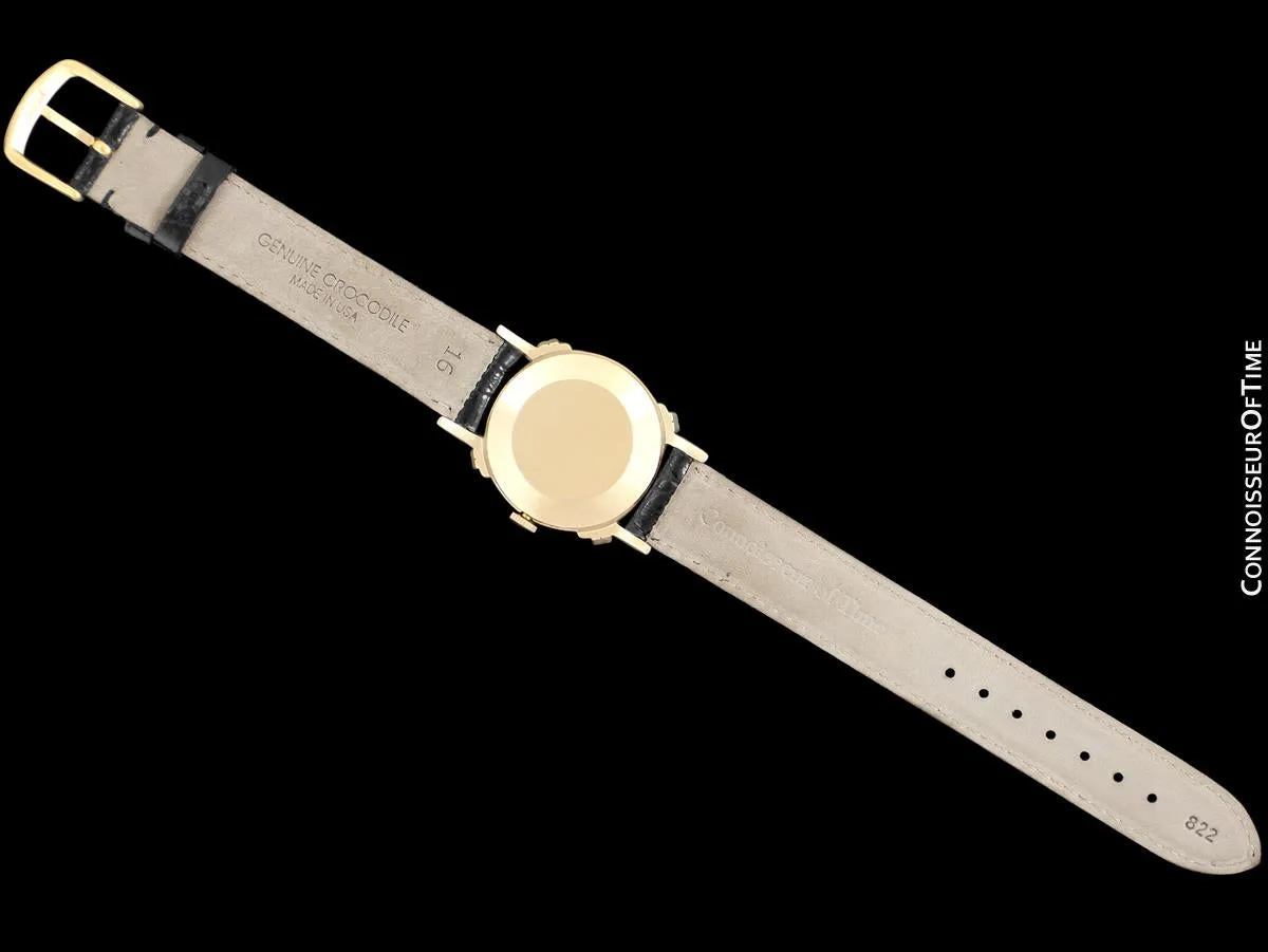 1947 Jaeger-LeCoultre Vintage Mens Midsize Watch, Beautiful Case - 14K Gold