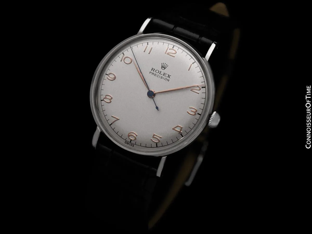 1947 Rolex Precision Vintage Mens Elegant Ref. 4061 Dress Watch - Stainless Steel
