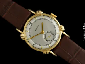 1949 Jaeger-LeCoultre Vintage Mens Midsize Watch, Beautiful Case - 14K Gold