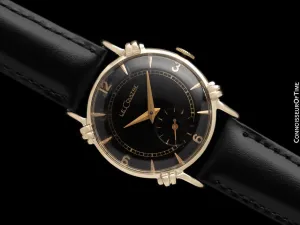 1949 Jaeger-LeCoultre Vintage Mens Midsize Watch, Beautiful Case - 14K Gold