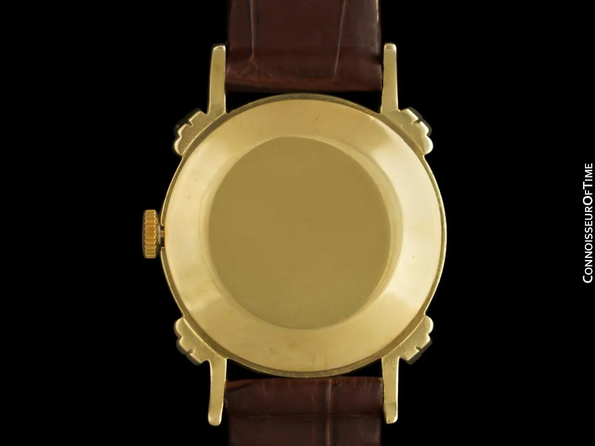 1949 Jaeger-LeCoultre Vintage Mens Midsize Watch, Beautiful Case - 14K Gold
