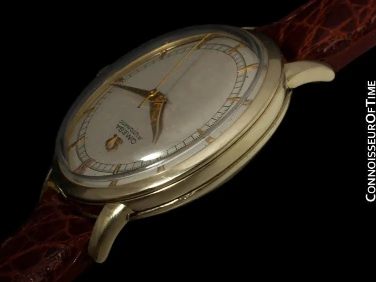 1950 Omega Vintage Mens Watch, Automatic, Waterproof - 14K Gold Filled