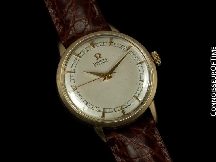 1950 Omega Vintage Mens Watch, Automatic, Waterproof - 14K Gold Filled