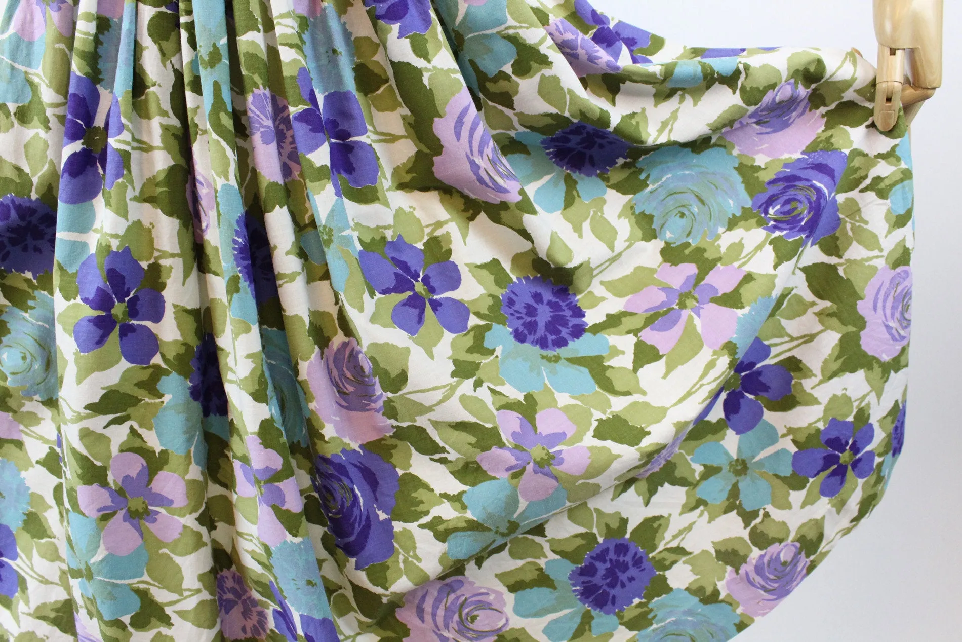 1950s COTTON floral tie strap dress xs | new spring