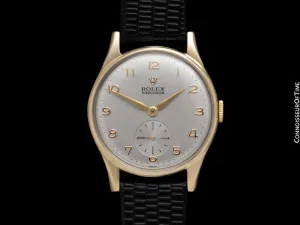 1950's Rolex Precision Vintage Mens Midsize Dress Watch - 9K Gold