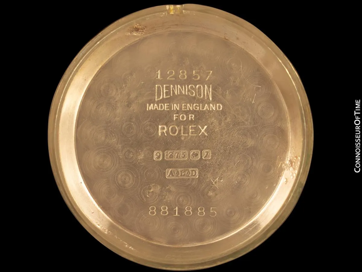 1950's Rolex Precision Vintage Mens Midsize Dress Watch - 9K Gold