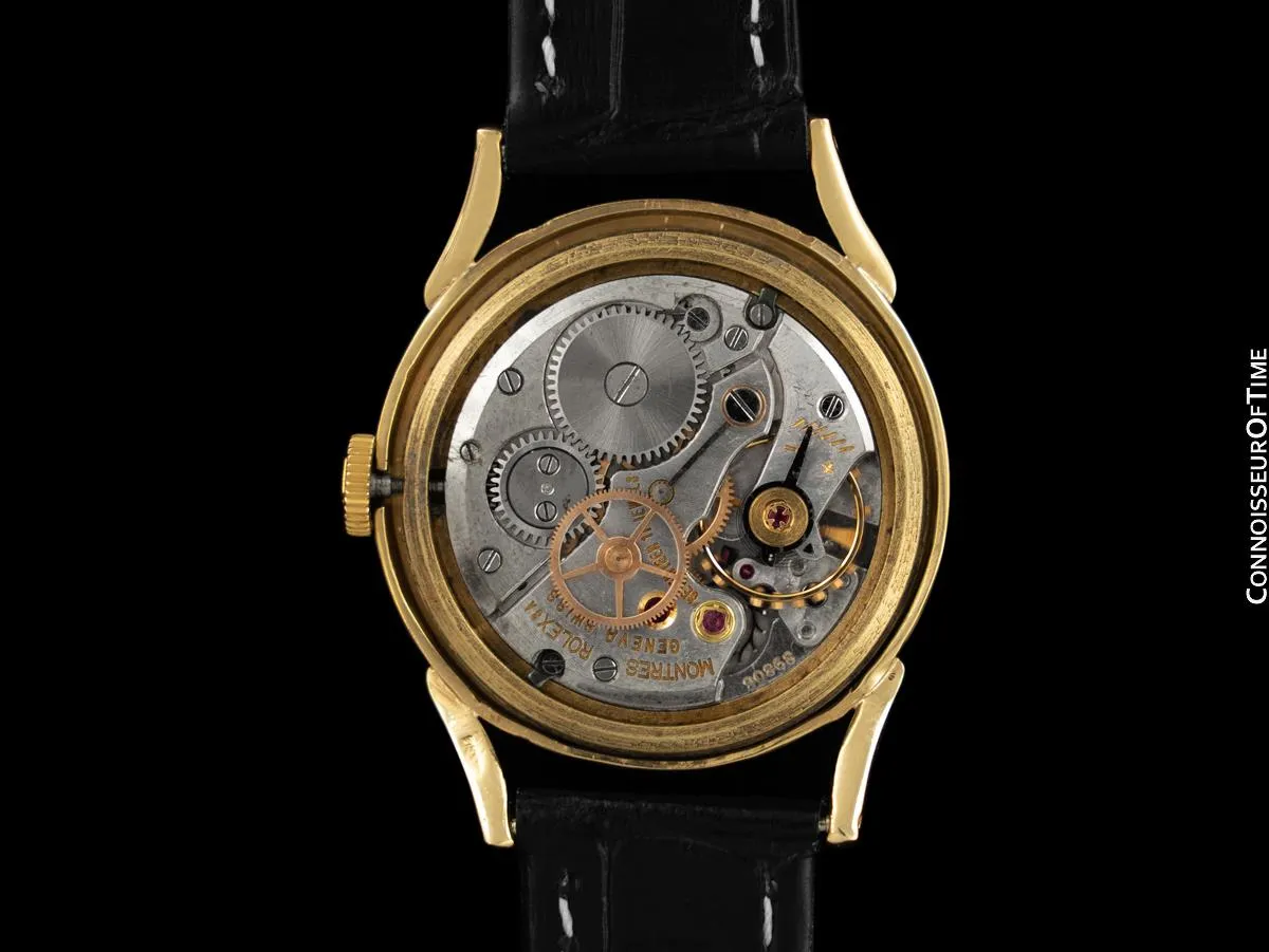 1950's Rolex Precision Vintage Mens Midsize Dress Watch - 9K Gold
