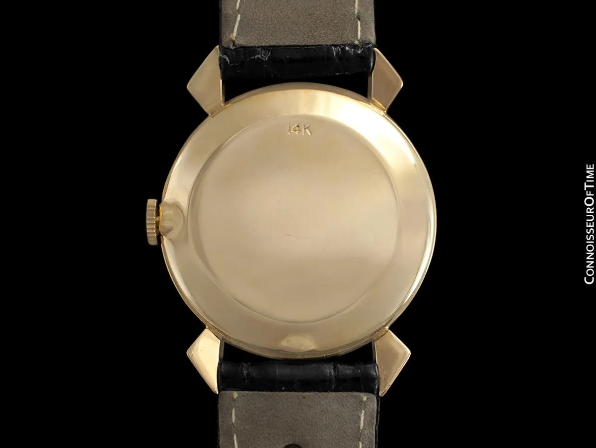 1950's Ulysse Nardin Mens Vintage Chronometer Dress Watch - 14K Gold