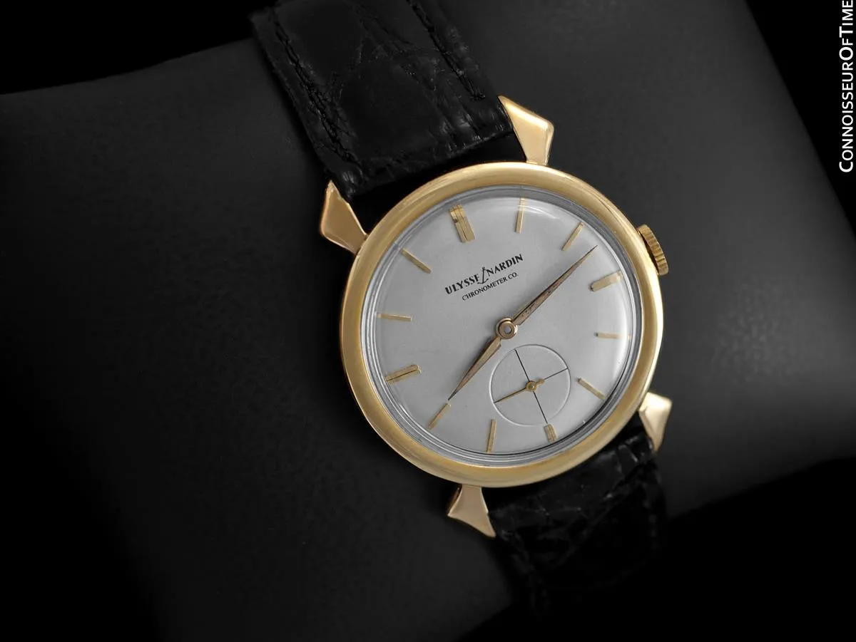 1950's Ulysse Nardin Mens Vintage Chronometer Dress Watch - 14K Gold