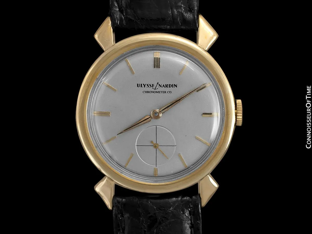 1950's Ulysse Nardin Mens Vintage Chronometer Dress Watch - 14K Gold
