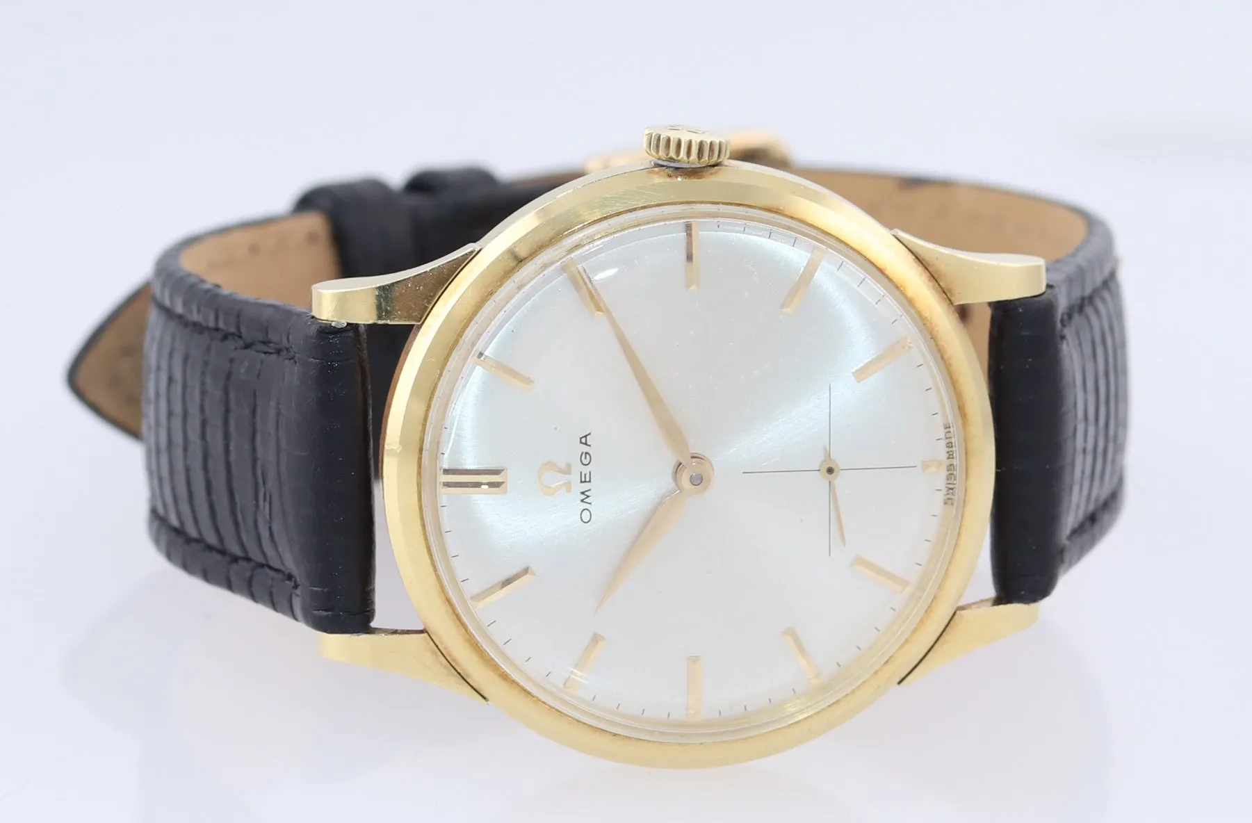 1950's Vintage Omega Solid 18k Yellow Gold Manual Wind Cal. 268 35mm Watch