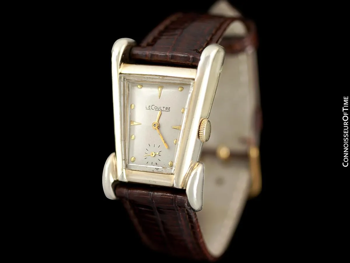 1951 LeCoultre Vintage Mens Watch, Rare Case, 10K Gold Filled, Grasshopper - The Aristocrat