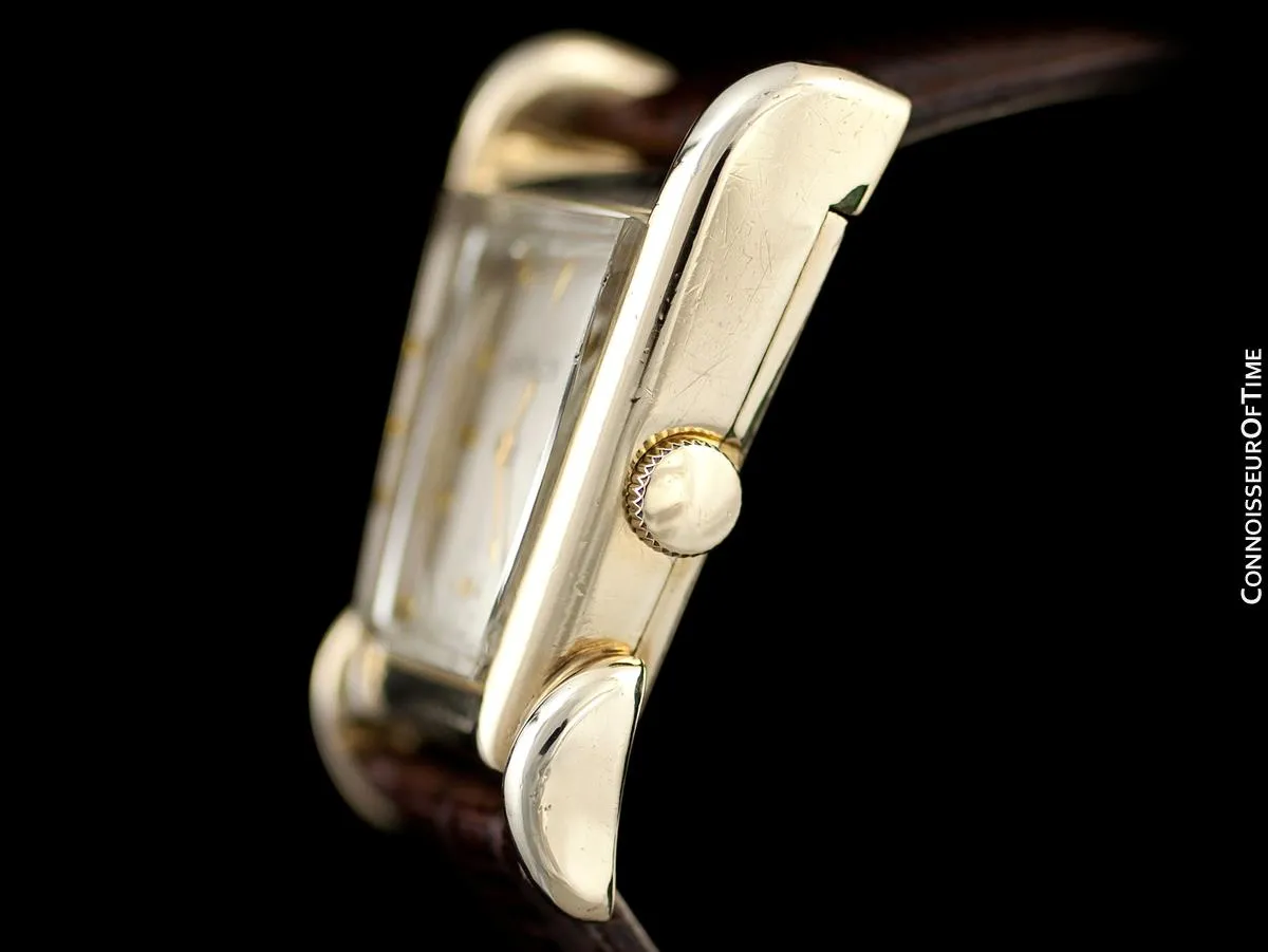 1951 LeCoultre Vintage Mens Watch, Rare Case, 10K Gold Filled, Grasshopper - The Aristocrat