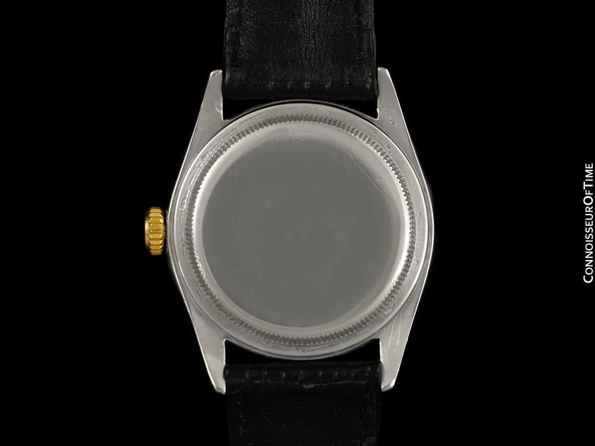 1951 Rolex Mens Vintage "Shock Resisting" Super Oyster Watch, Stainless Steel & 14K Gold - Classic & Rare Model
