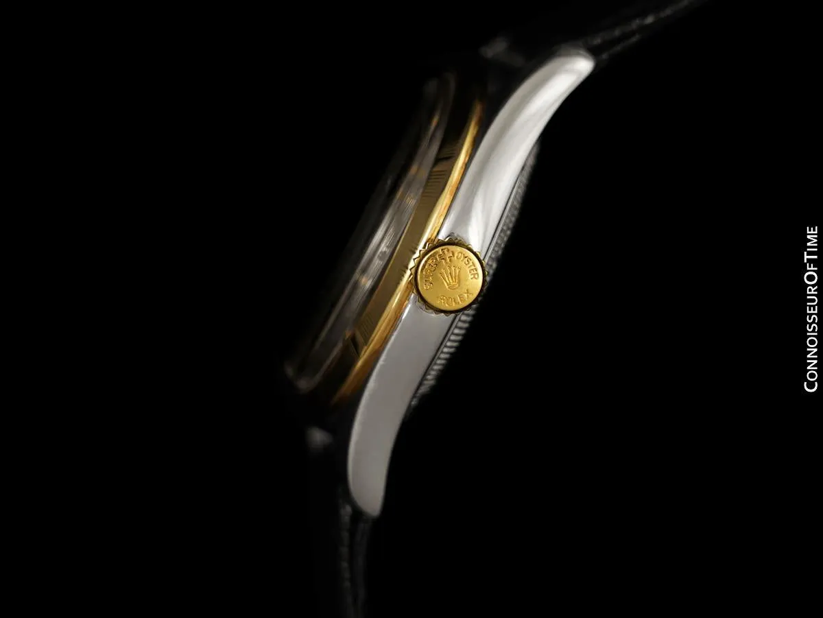 1951 Rolex Mens Vintage "Shock Resisting" Super Oyster Watch, Stainless Steel & 14K Gold - Classic & Rare Model
