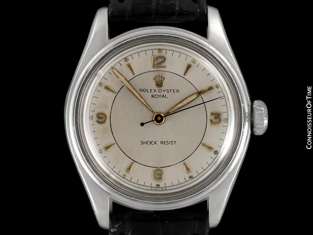 1952 Rolex Oyster Royal Mens Vintage "Shock Resisting" Watch, Stainless Steel