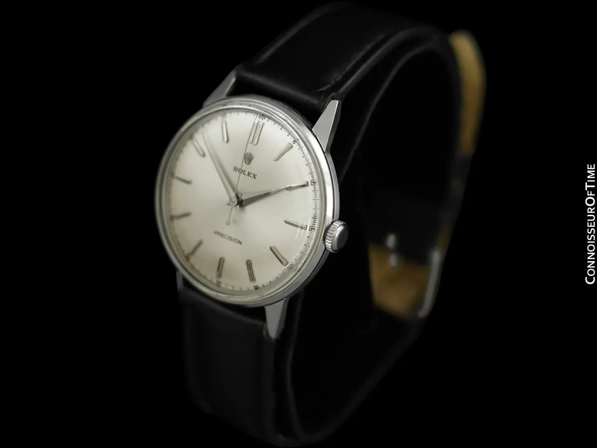 1953 Rolex Precision Full Size Vintage Mens Handwound Dress Watch - Stainless Steel