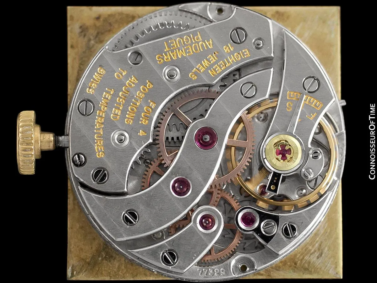 1960 Audemars Piguet Vintage Mens Unisex Modernist Cal. 2001 Dress Watch - 18K Gold
