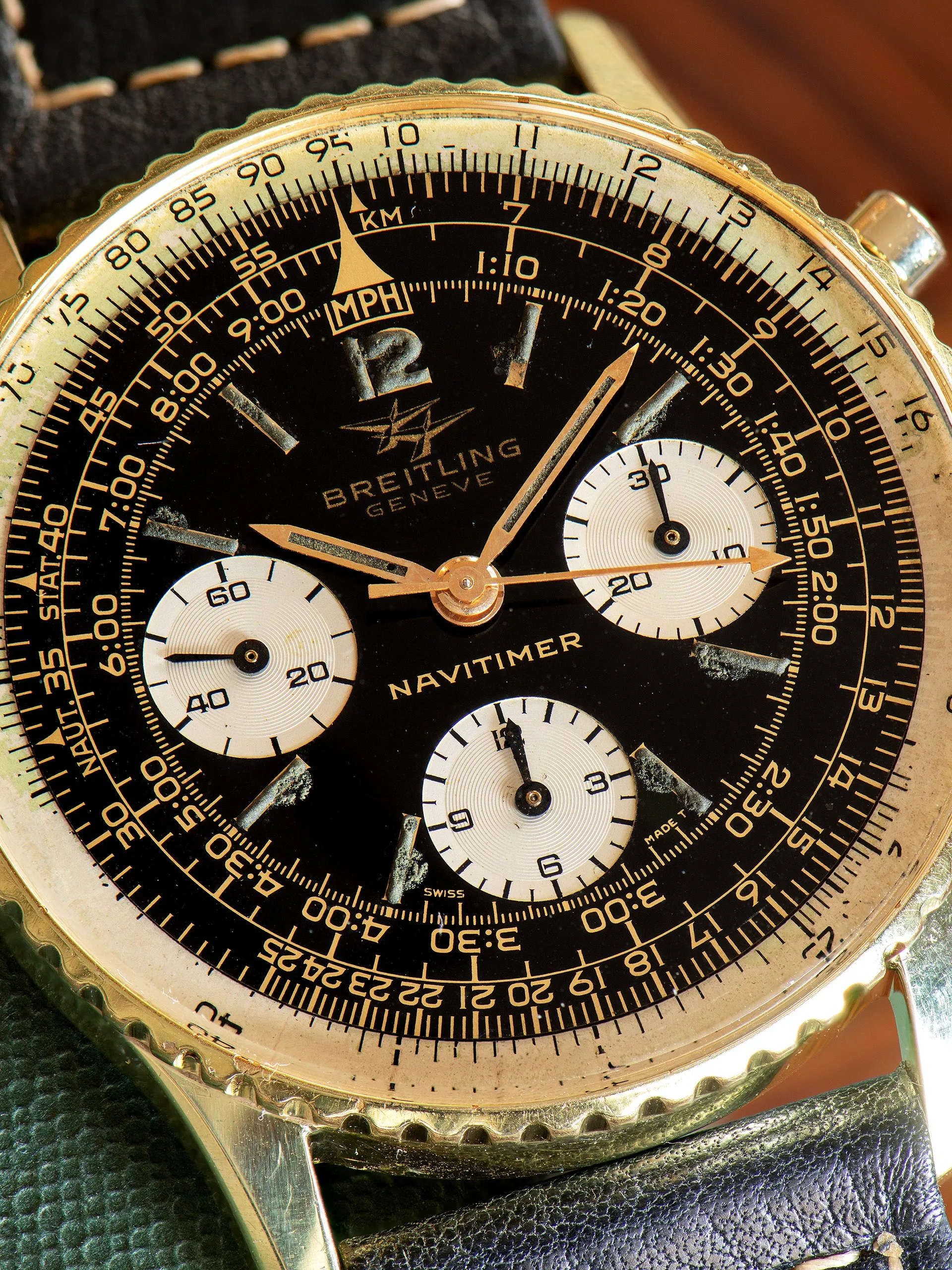 1965 Breitling Navitimer Gold Cap (Ref. 806) "Twin Jets" Gilt Dial