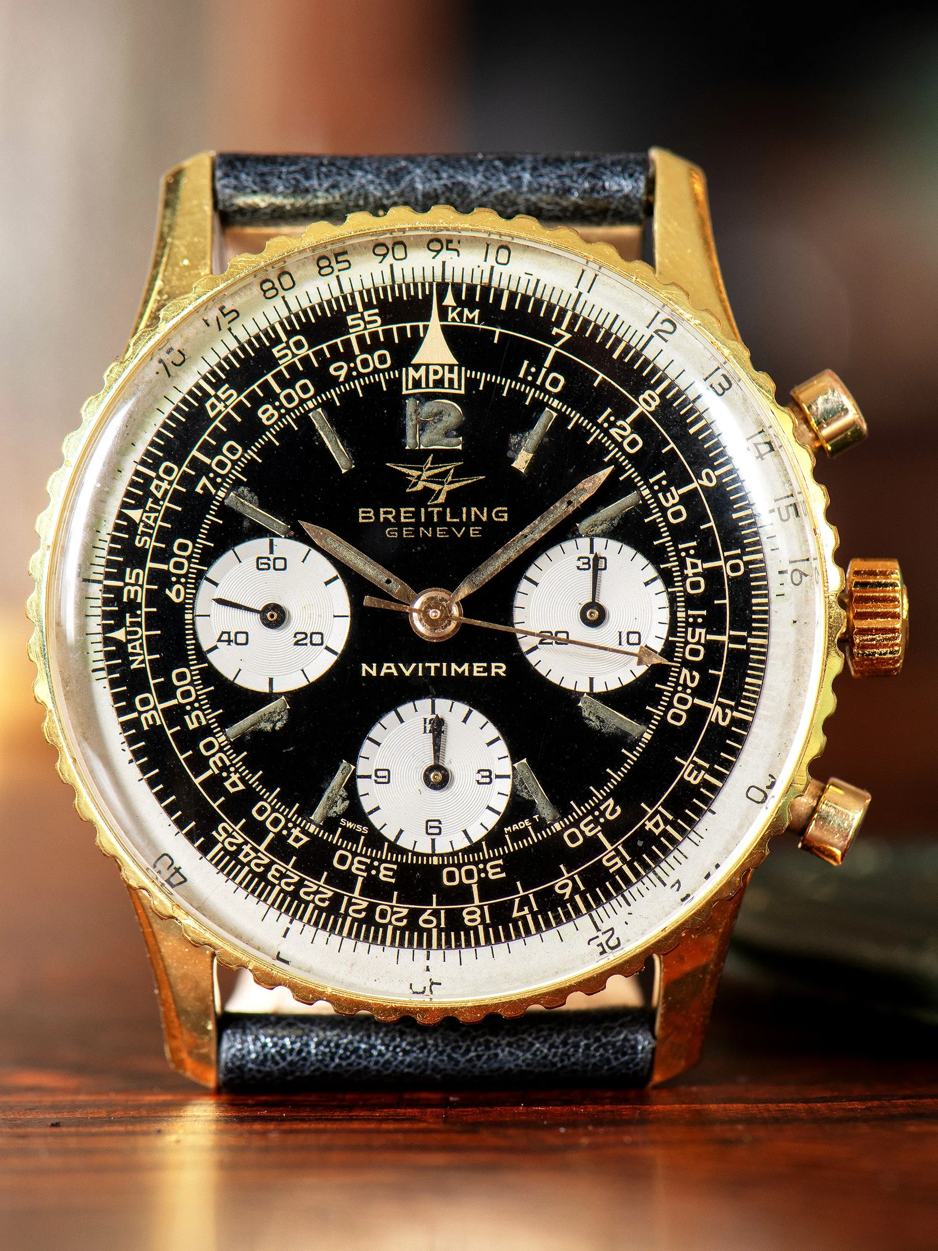 1965 Breitling Navitimer Gold Cap (Ref. 806) "Twin Jets" Gilt Dial