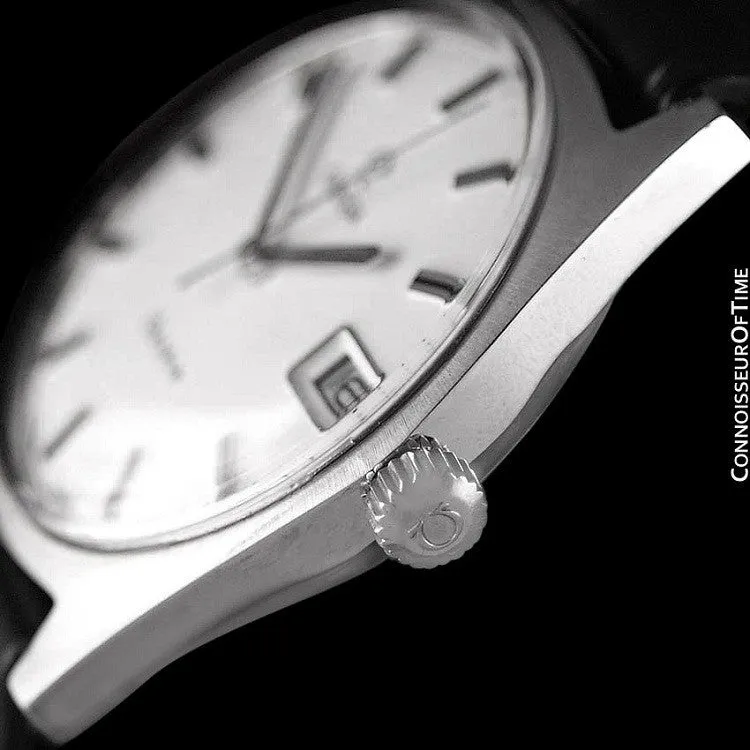 1970 Omega Geneve Vintage Mens Watch, Quick-Setting Date - Stainless Steel