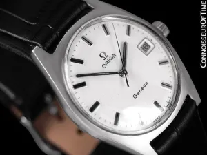1970 Omega Geneve Vintage Mens Watch, Quick-Setting Date - Stainless Steel
