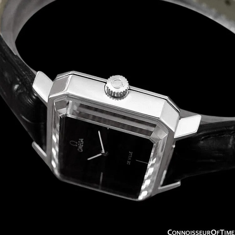 1971 Omega De Ville Mens Midsize "Emerald" Modern Watch By Andrew Grima - Stainless Steel