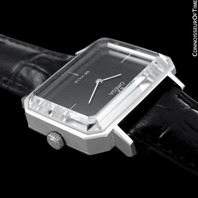 1971 Omega De Ville Mens Midsize "Emerald" Modern Watch By Andrew Grima - Stainless Steel