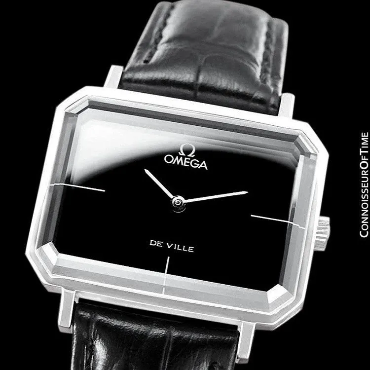 1971 Omega De Ville Mens Midsize "Emerald" Modern Watch By Andrew Grima - Stainless Steel