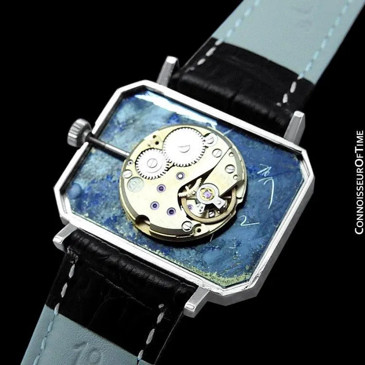 1971 Omega De Ville Mens Midsize "Emerald" Modern Watch By Andrew Grima - Stainless Steel