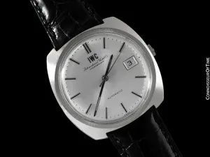 1974 IWC Vintage Full Size Mens Watch, Cal. 8541 Automatic with Date, Stainless Steel