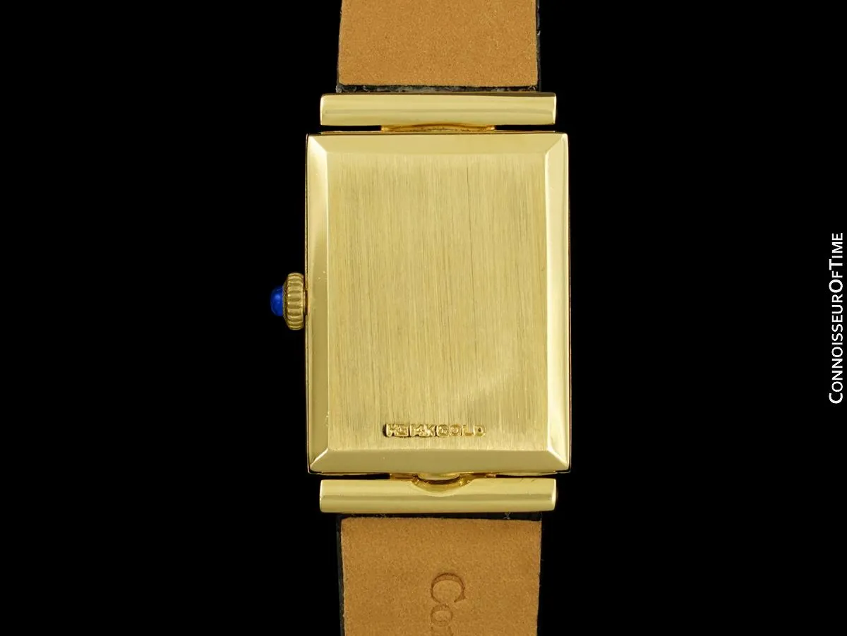 1980's Tiffany & Co. Vintage Mens Classic Dress Watch - 14K Gold