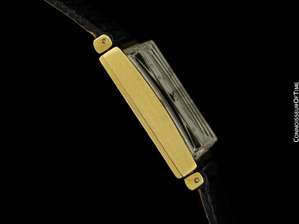 1980's Tiffany & Co. Vintage Mens Classic Dress Watch - 14K Gold