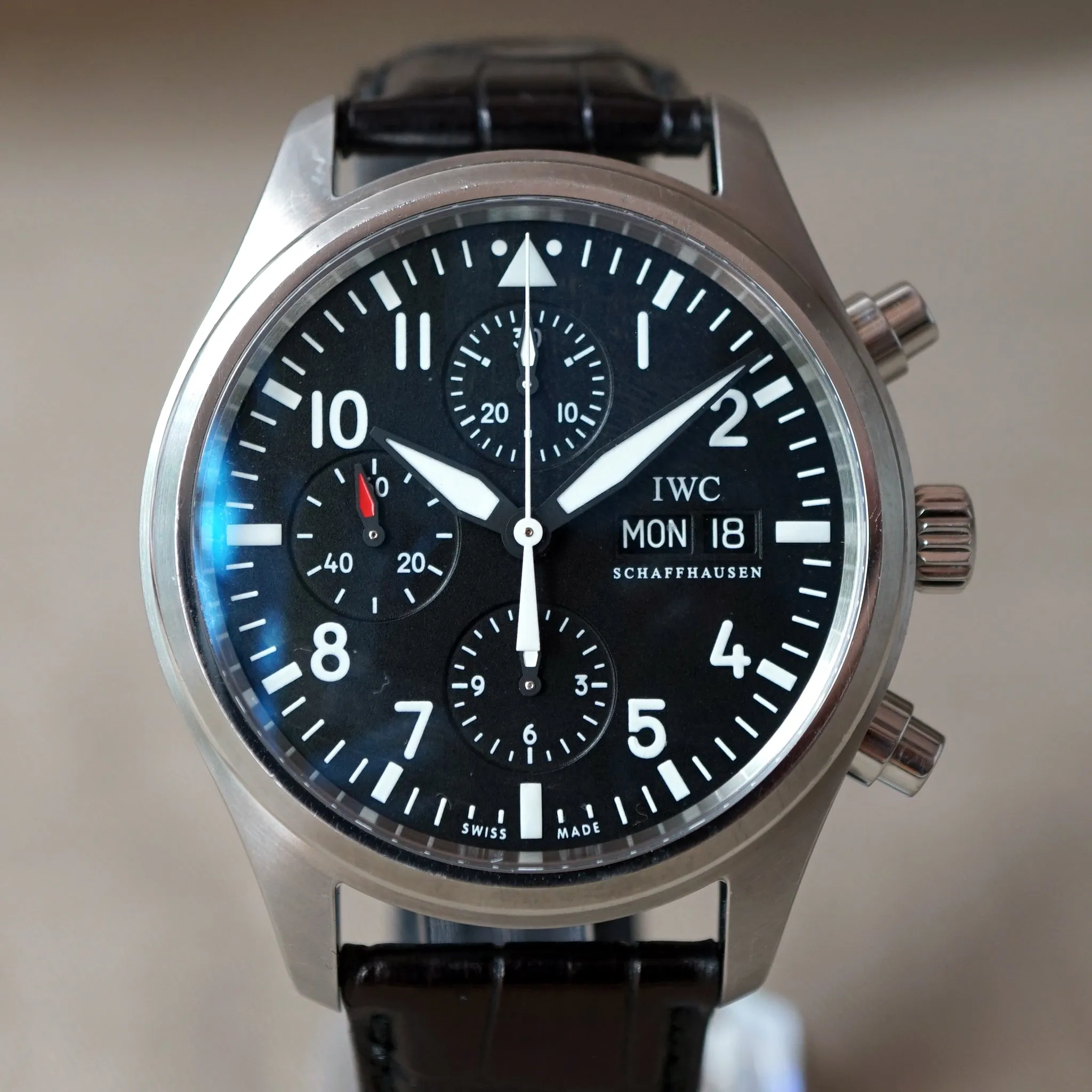2010 IWC PILOT CHRONOGRAPH IW3717-01 WATCH