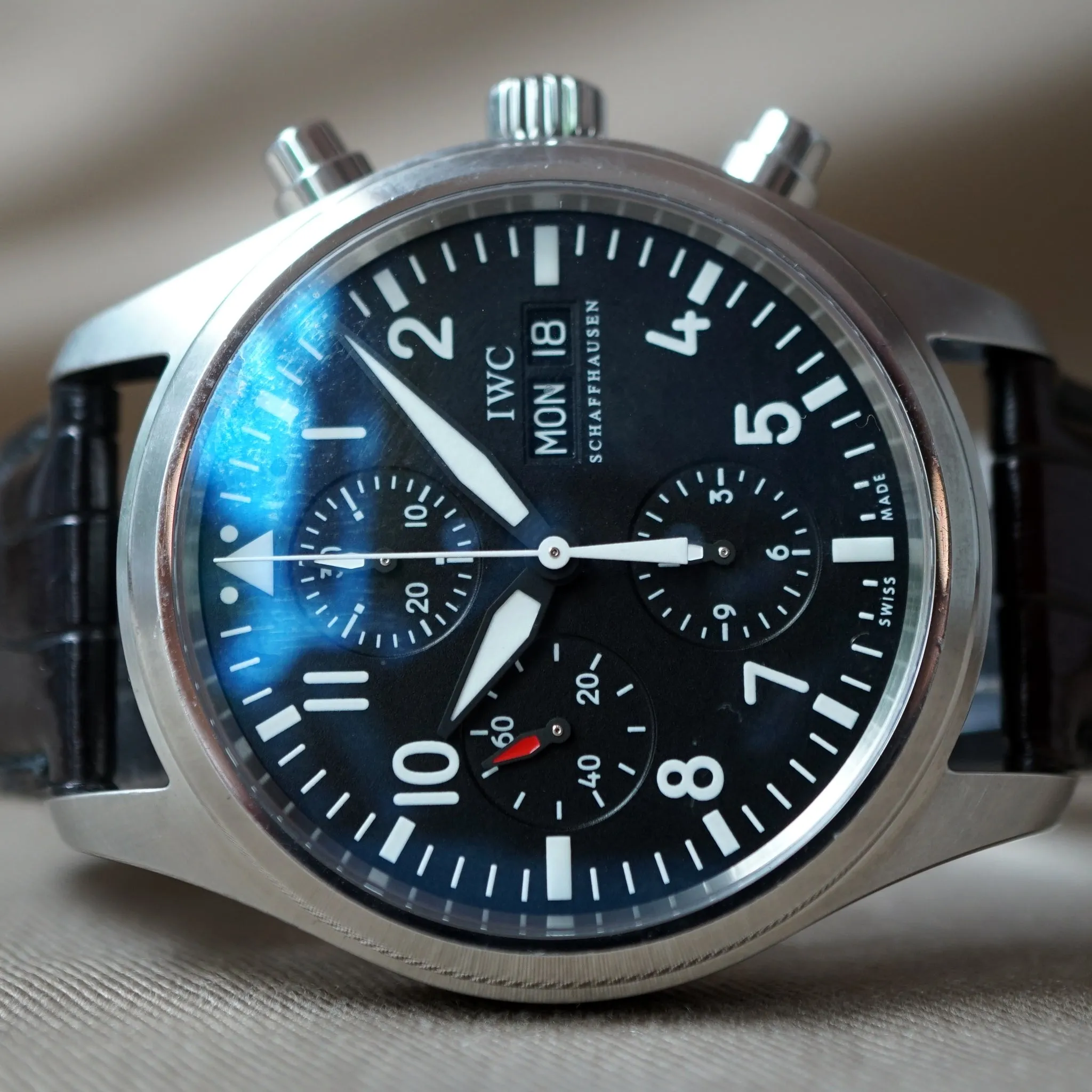 2010 IWC PILOT CHRONOGRAPH IW3717-01 WATCH