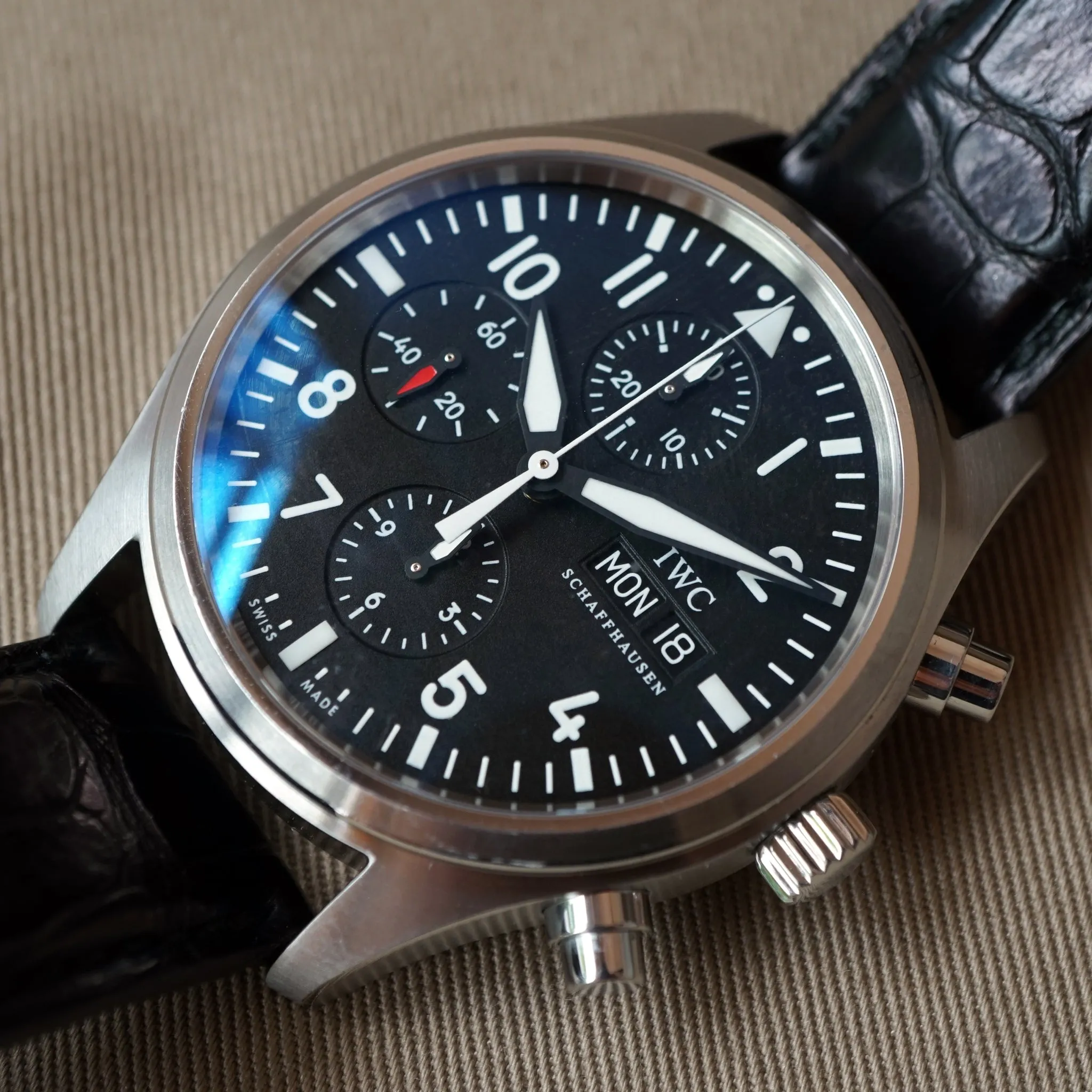2010 IWC PILOT CHRONOGRAPH IW3717-01 WATCH