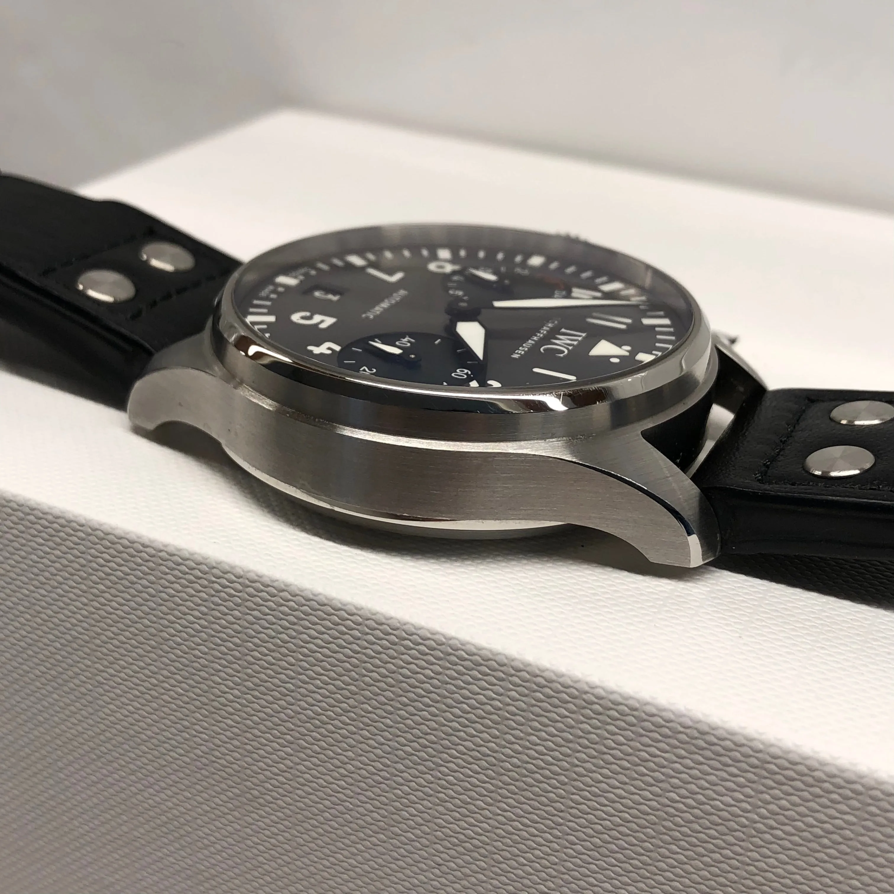 2019 IWC Big Pilot IW501012 “Right-Hander” Limited Edition Steel Chronograph Wristwatch with Box and Papers