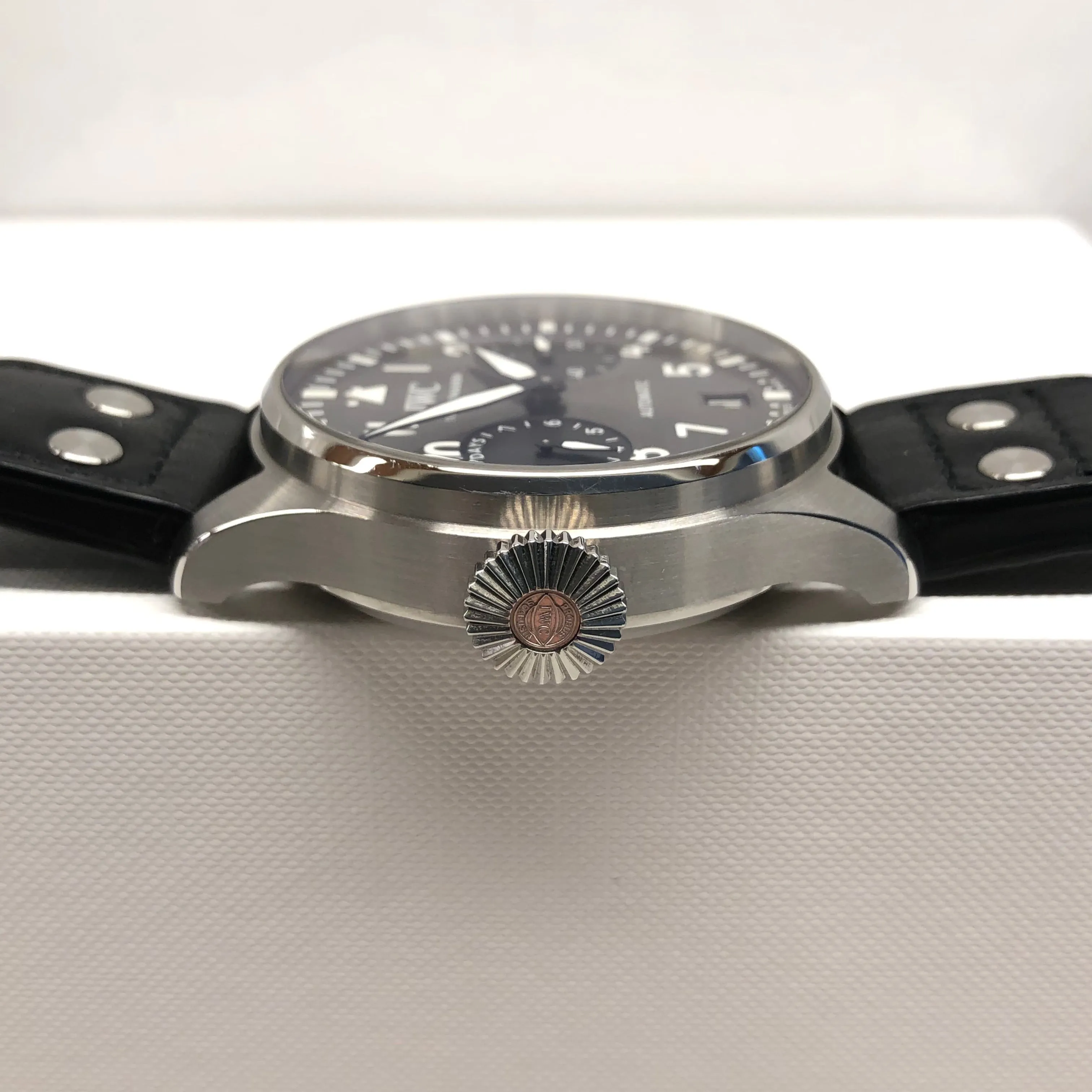 2019 IWC Big Pilot IW501012 “Right-Hander” Limited Edition Steel Chronograph Wristwatch with Box and Papers