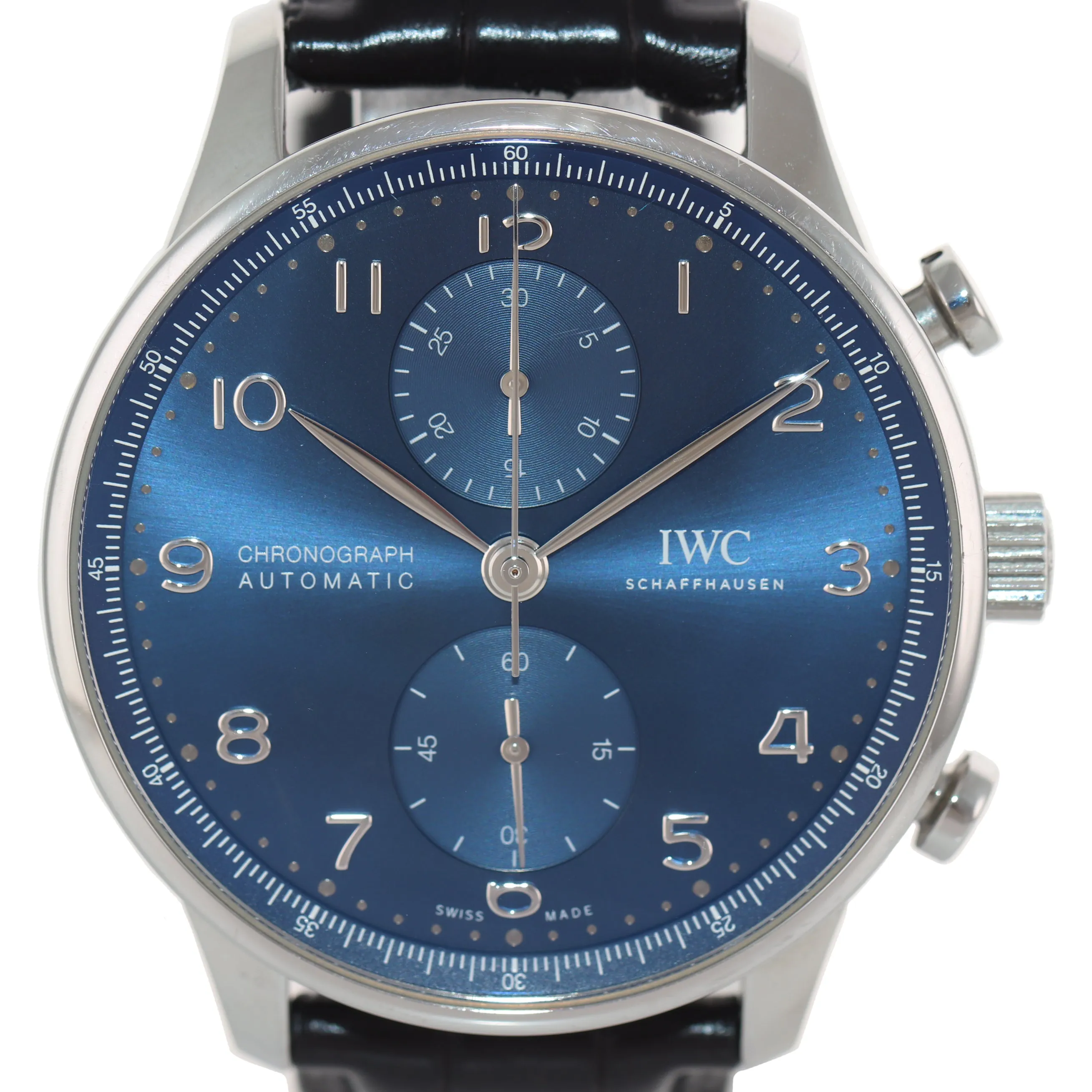 2020 PAPERS IWC Portuguese Chronograph 41mm Steel Chronograph Watch IW371606